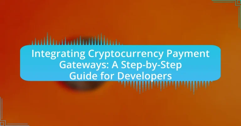 Integrating Cryptocurrency Payment Gateways: A Step-by-Step Guide for Developers